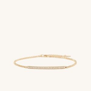 Mejuri Pave Diamond Bar Bracelet